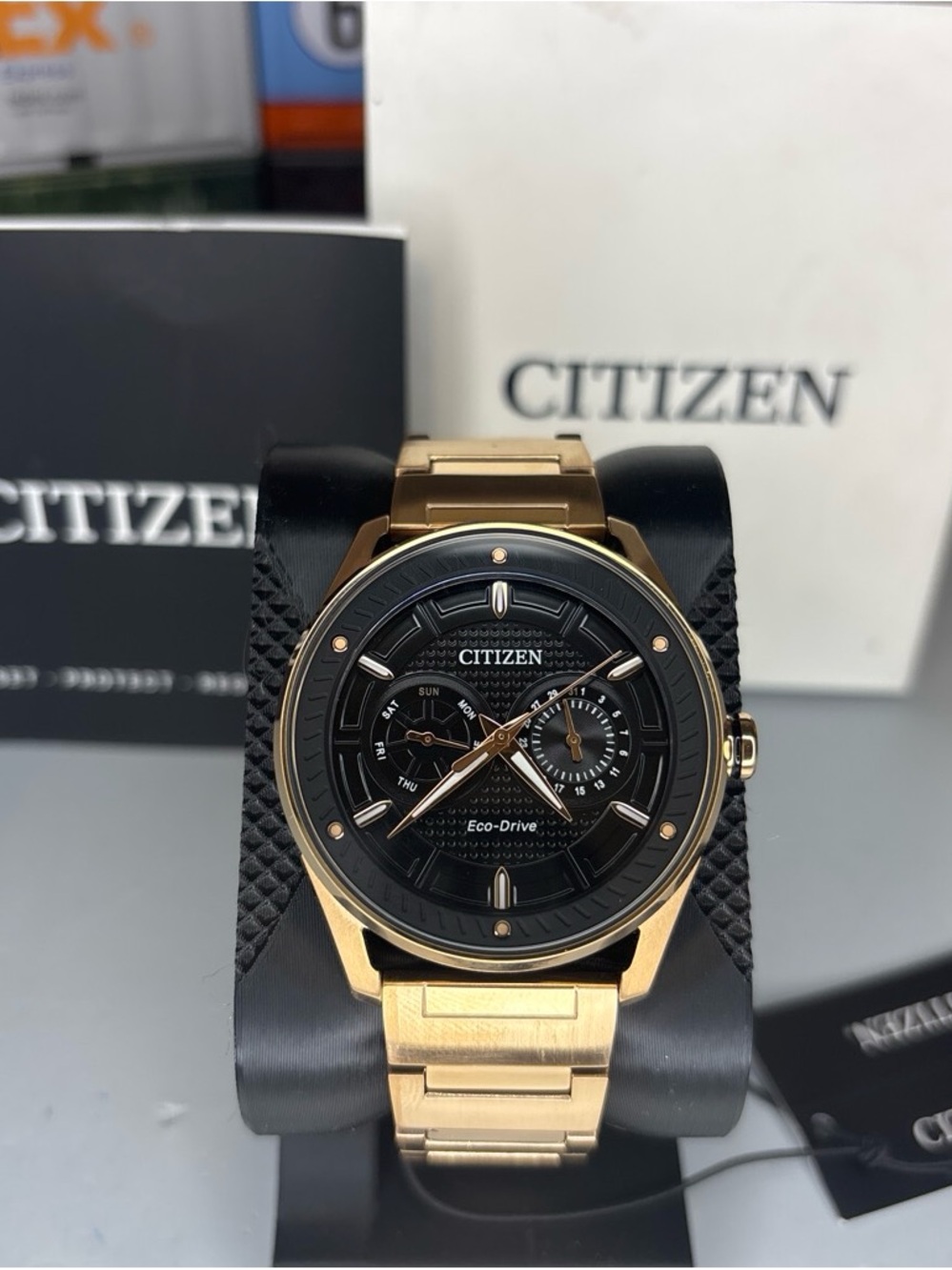 Citizen Gold and Black Eco-Drive Men's Watch